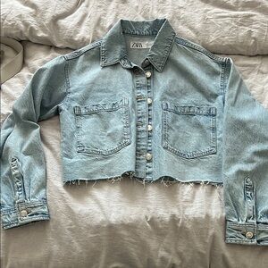 Zara crop denim